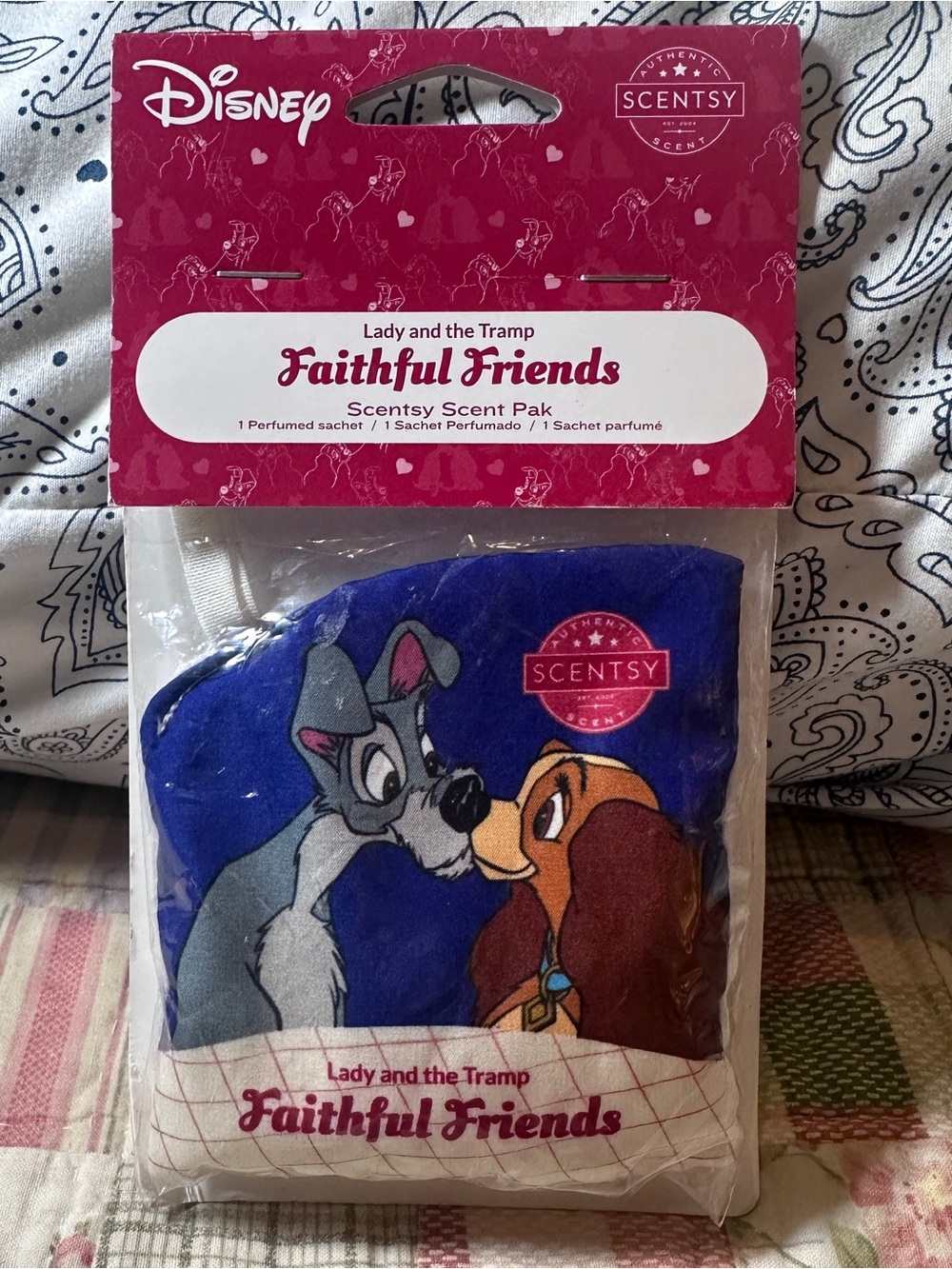 Scentsy Disney Scent Pak Backing Card - White & Purple